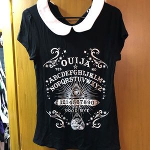 Ouija Board White Collared Shirt - Hot Topic